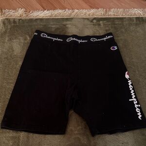 Champion Black Logo Shorts